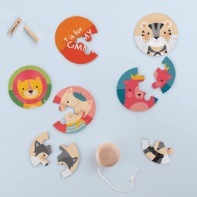 Round Jigsaw - Set of 6