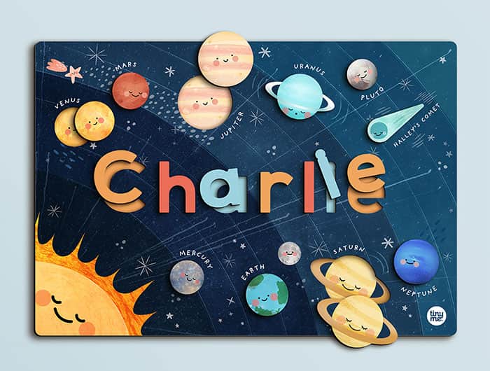 large wooden name puzzle for kids